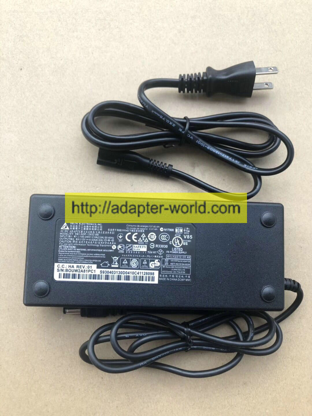 *100% Brand NEW* APD 12V--6.32A APD-12632 BB FOR BOUW2A81PC1 Switching Power Adapter Free shipping!